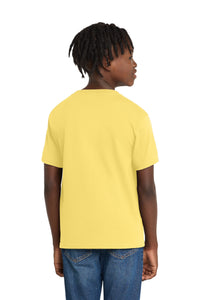 Port & Co Youth Essential Tee - Daffodil Yellow Back