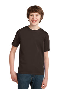 Port & Co Youth Essential Tee - Dark Chocolate Brown