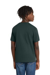 Port & Co Youth Essential Tee - Dark Green Back