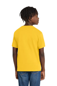 Port & Co Youth Essential Tee - Lemon Yellow Back
