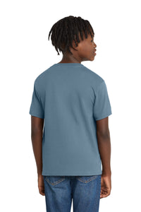 Port & Co Youth Essential Tee - Stonewashed Blue Back