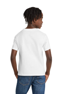 Port & Co Youth Essential Tee - White Back
