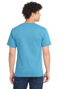 Port & Co Essential Tee - Aquatic Blue Back