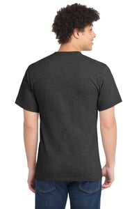 Port & Co Essential Tee - Dark Heather Grey Back