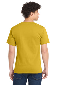Port & Co Essential Tee - Lemon Yellow Back