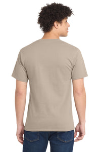 Port & Co Essential Tee - Light Sand Back