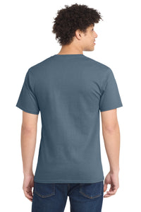 Port & Co Essential Tee - Stonewashed Blue Back