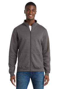 Port & Co Core Fleece Cadet Full-Zip Sweatshirt PC78FZ - Charcoal