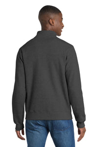 Port & Co Core Fleece Cadet Full-Zip Sweatshirt PC78FZ - Dark Heather Grey Back