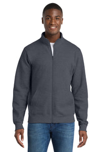 Port & Co Core Fleece Cadet Full-Zip Sweatshirt PC78FZ - Heather Navy