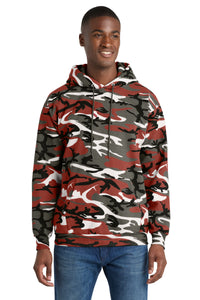 Port & Co Core Fleece Camo Pullover Hooded Sweatshirt - Red Camo