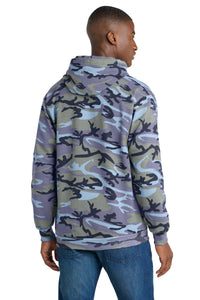 Port & Co Core Fleece Camo Pullover Hooded Sweatshirt - Woodland Blue Camo Back