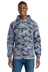 Port & Co Core Fleece Camo Pullover Hooded Sweatshirt - Woodland Blue Camo