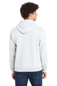 Port & Co Tall Core Fleece Pullover Hooded Sweatshirt PC78HT - White Back