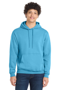 Port & Co Core Fleece Pullover Hooded Sweatshirt - Aquatic Blue