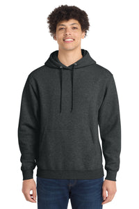 Port & Co Core Fleece Pullover Hooded Sweatshirt - Black Heather