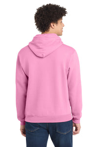 Port & Co Core Fleece Pullover Hooded Sweatshirt - Candy Pink Back
