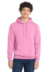 Port & Co Core Fleece Pullover Hooded Sweatshirt - Candy Pink