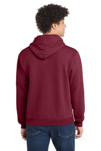 Port & Co Core Fleece Pullover Hooded Sweatshirt - Cardinal Back