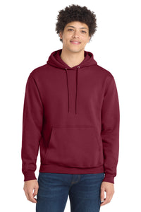 Port & Co Core Fleece Pullover Hooded Sweatshirt - Cardinal