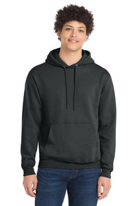 Port & Co Core Fleece Pullover Hooded Sweatshirt - Coal Grey