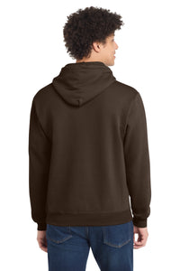 Port & Co Core Fleece Pullover Hooded Sweatshirt - Dark Chocolate Brown Back