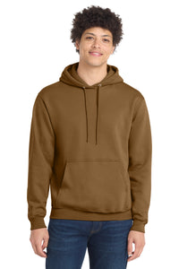 Port & Co Core Fleece Pullover Hooded Sweatshirt - Duck Brown