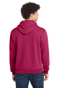 Port & Co Core Fleece Pullover Hooded Sweatshirt - Flush Pink Back