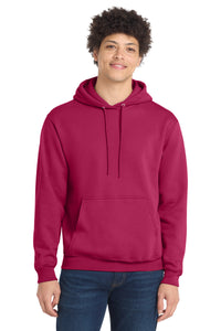 Port & Co Core Fleece Pullover Hooded Sweatshirt - Flush Pink