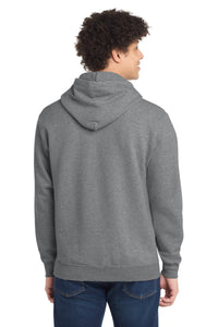 Port & Co Core Fleece Pullover Hooded Sweatshirt - Graphite Heather Back