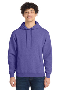 Port & Co Core Fleece Pullover Hooded Sweatshirt - Heather Purple