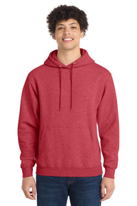 Port & Co Core Fleece Pullover Hooded Sweatshirt - Heather Red