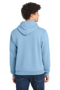 Port & Co Core Fleece Pullover Hooded Sweatshirt - Light Blue Back