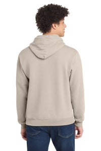 Port & Co Core Fleece Pullover Hooded Sweatshirt - Light Sand Back
