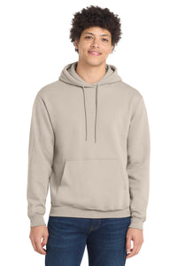 Port & Co Core Fleece Pullover Hooded Sweatshirt - Light Sand