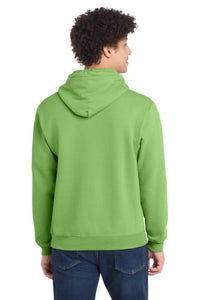 Port & Co Core Fleece Pullover Hooded Sweatshirt - Lime Back