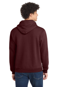 Port & Co Core Fleece Pullover Hooded Sweatshirt - Maroon Back