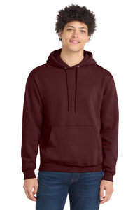 Port & Co Core Fleece Pullover Hooded Sweatshirt - Maroon
