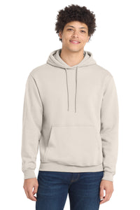 Port & Co Core Fleece Pullover Hooded Sweatshirt - Natural