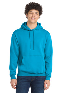 Port & Co Core Fleece Pullover Hooded Sweatshirt - Neon Blue