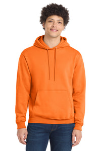 Port & Co Core Fleece Pullover Hooded Sweatshirt - Neon Orange