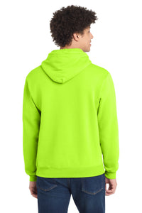 Port & Co Core Fleece Pullover Hooded Sweatshirt - Neon Yellow Back