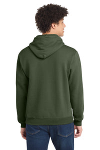 Port & Co Core Fleece Pullover Hooded Sweatshirt - Olive Back