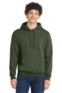 Port & Co Core Fleece Pullover Hooded Sweatshirt - Olive