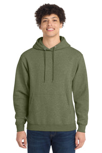 Port & Co Core Fleece Pullover Hooded Sweatshirt - Olive Drab Green Heather