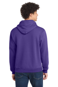 Port & Co Core Fleece Pullover Hooded Sweatshirt - Purple Back