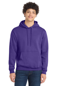 Port & Co Core Fleece Pullover Hooded Sweatshirt - Purple