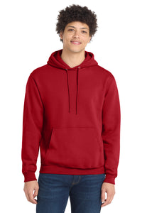 Port & Co Core Fleece Pullover Hooded Sweatshirt - Red