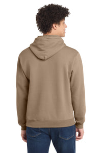 Port & Co Core Fleece Pullover Hooded Sweatshirt - Sand Back
