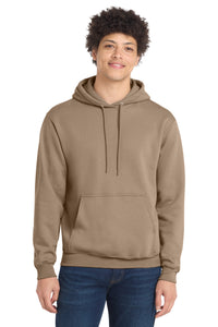Port & Co Core Fleece Pullover Hooded Sweatshirt - Sand